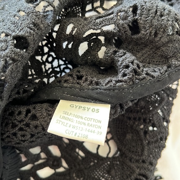 Boutique Gypsy 05 Lace Crochet Blouse Top - Picture 8 of 9